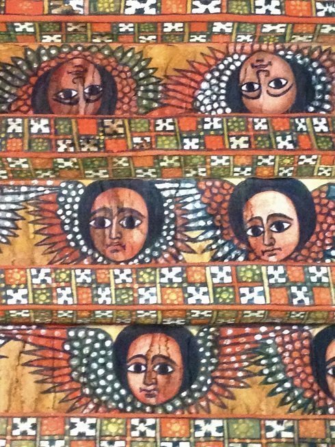 Travel Ethiopia _ Gondar _ Debre Birhan church painting 