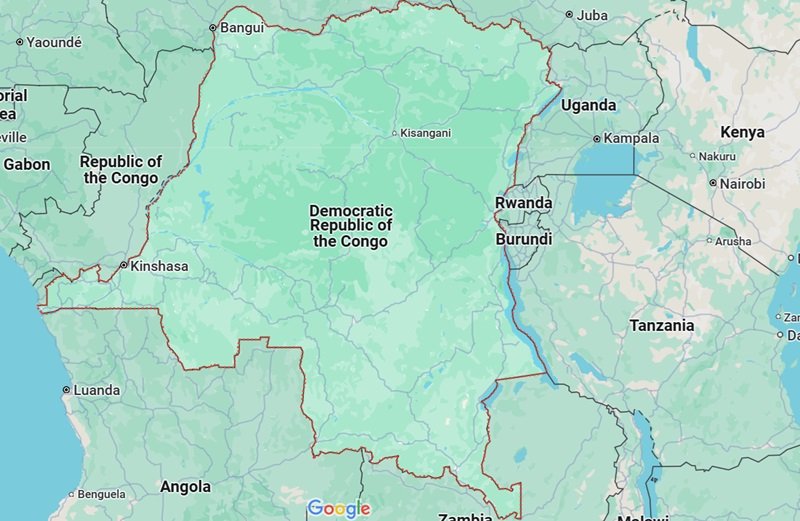 Democratic Republic of Congo Map 